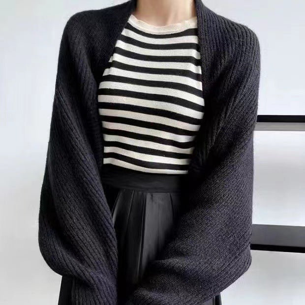 French Contrast-Knit Waistcoat