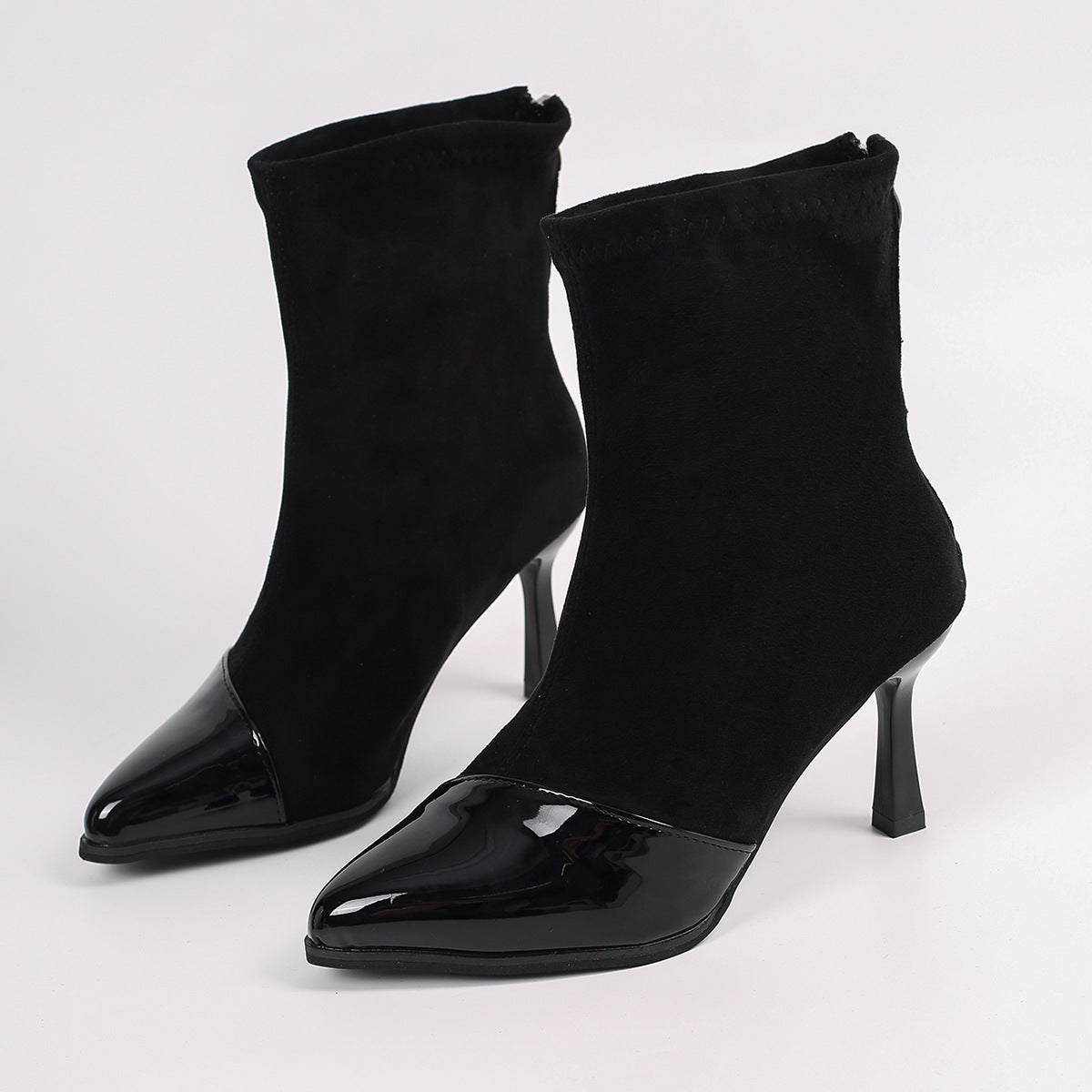 Pointed-Toe Stiletto Ankle Boots