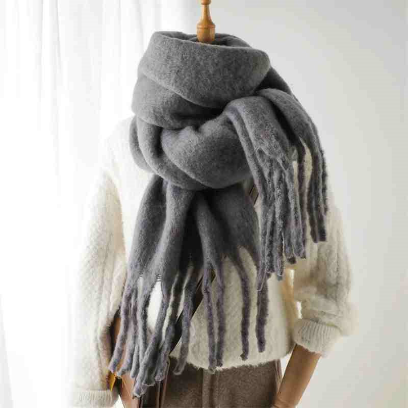 Solid Faux Cashmere Scarf