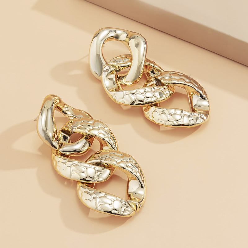 Geometric Chain Acrylic Earrings