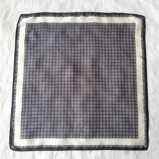 Geometric Print Silk-Effect Square Scarf