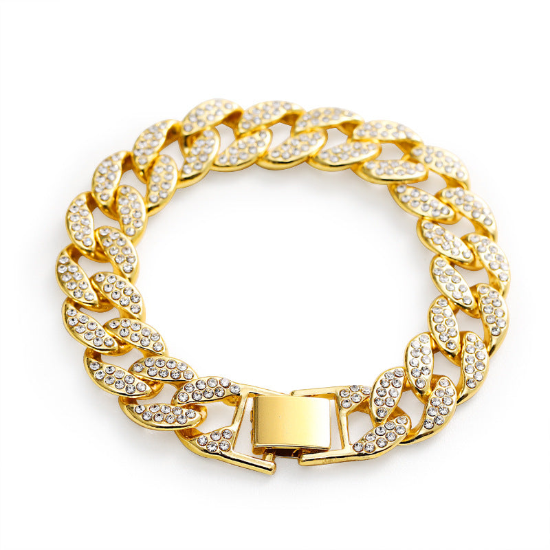 Gold Cuban Link Chain Bracelet