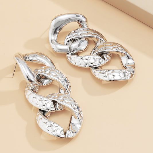Geometric Chain Acrylic Earrings