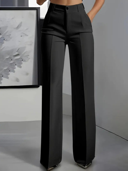 High-Waist Wide-Leg Trousers