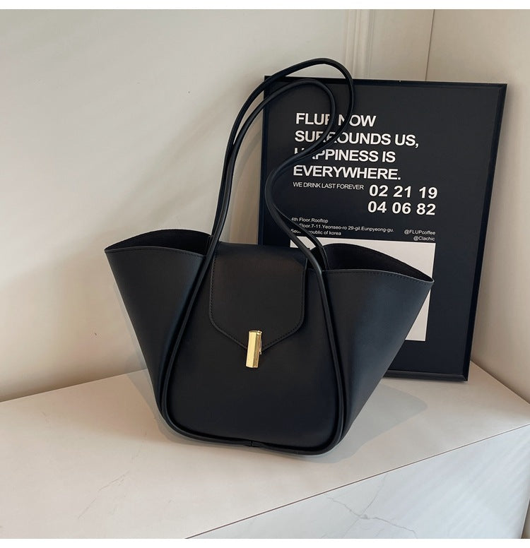 Large-Capacity PU Bucket Shoulder Bag