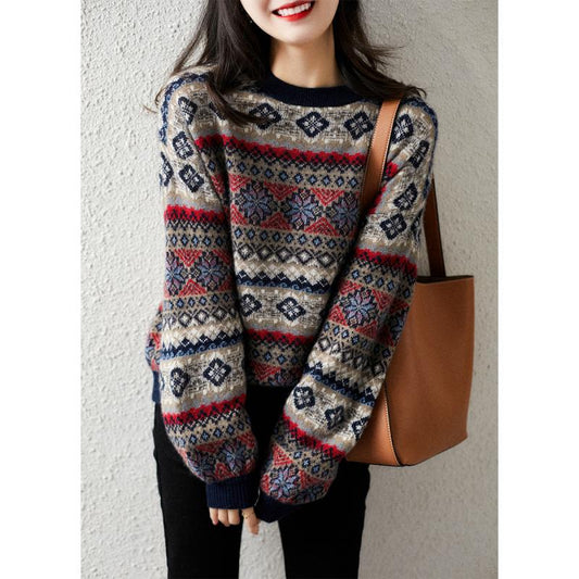 Jacquard Cashmere Sweater