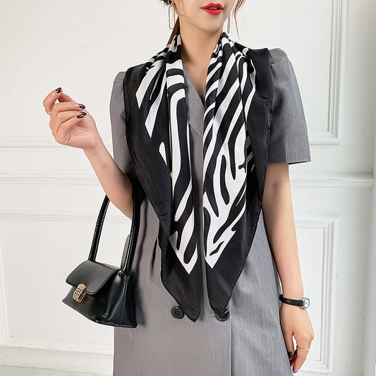 Printed Silk-Satin Square Scarf