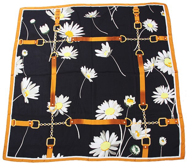 Printed Silk-Satin Square Scarf