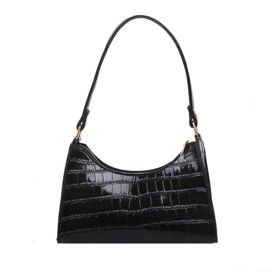 Structured PU Underarm Tote Crossbody Bag