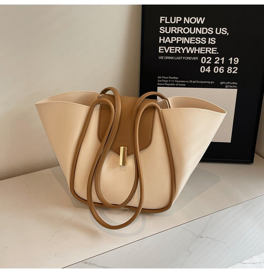 Large-Capacity PU Bucket Shoulder Bag