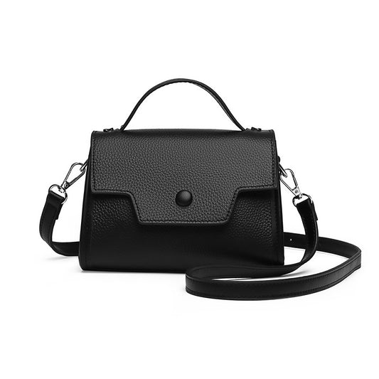 Genuine Cowhide Leather Crossbody Tote