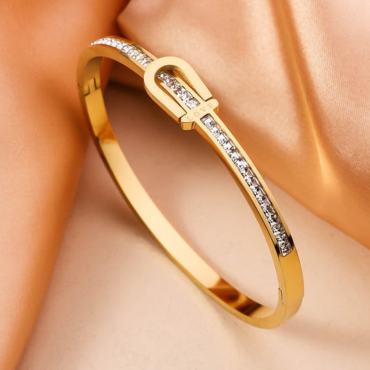 Gold-Plated Titanium Steel Bracelet