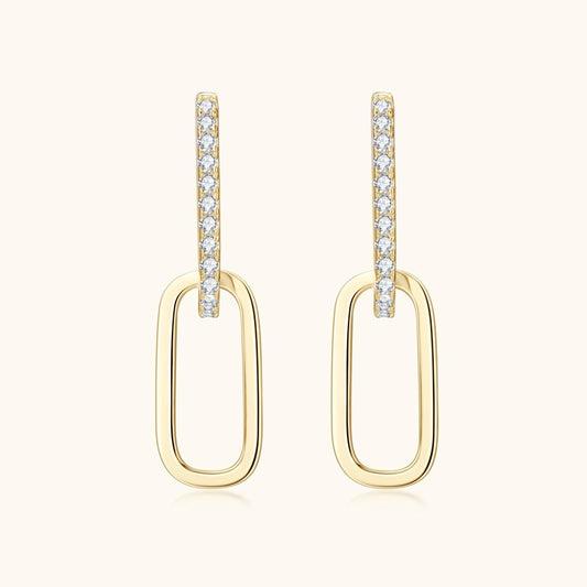 Double Ring Moissanite Earrings