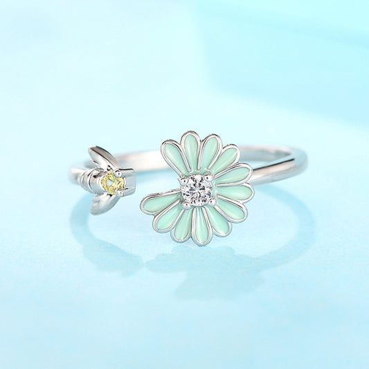 Zircon Oil-Drip Adjustable Ring